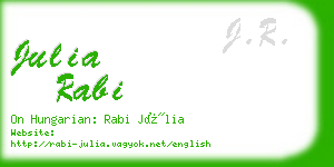 julia rabi business card